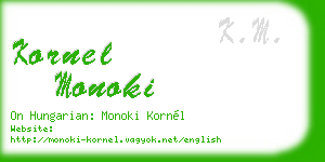 kornel monoki business card